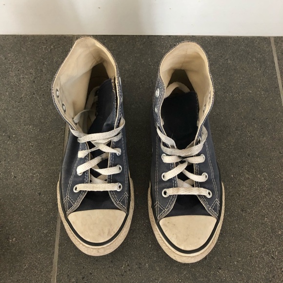 Girls Blue Converse Chuck Taylor All Star High Top - Picture 5 of 11